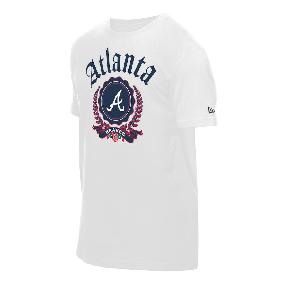 Atlanta Braves New Era Fleur Domestic T-Shirt - White T-shirts