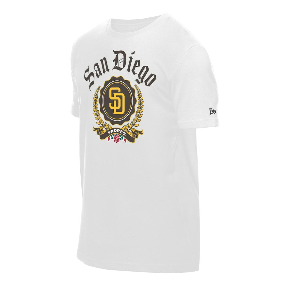 San Diego Padres New Era Fleur Domestic T-Shirt - White T-shirts