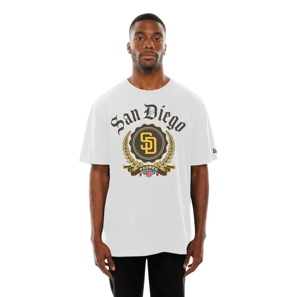 San Diego Padres New Era Fleur Domestic T-Shirt - White T-shirts