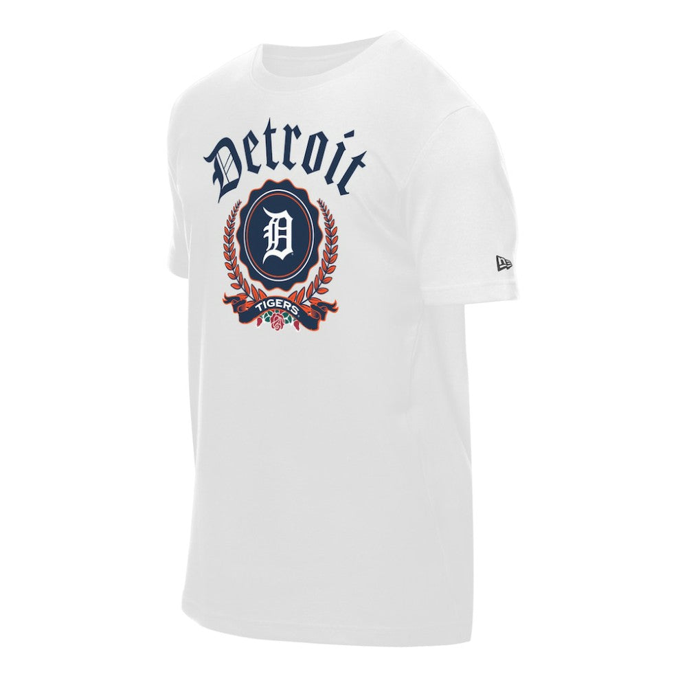 Detroit Tigers New Era Fleur Domestic T-Shirt - White T-shirts
