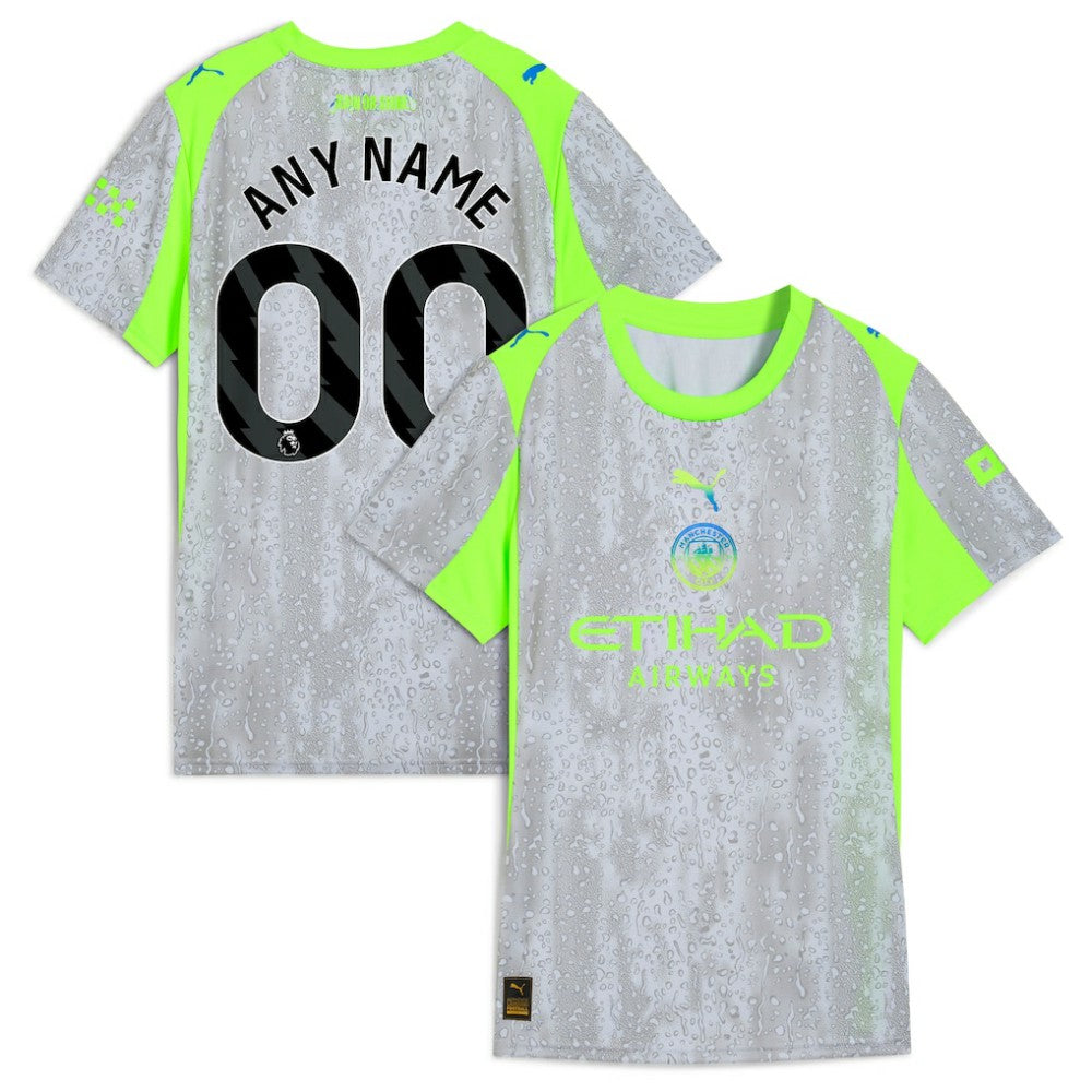 Manchester City Women's 2025/26 Third Replica Custom Jersey Green/Neon Green
