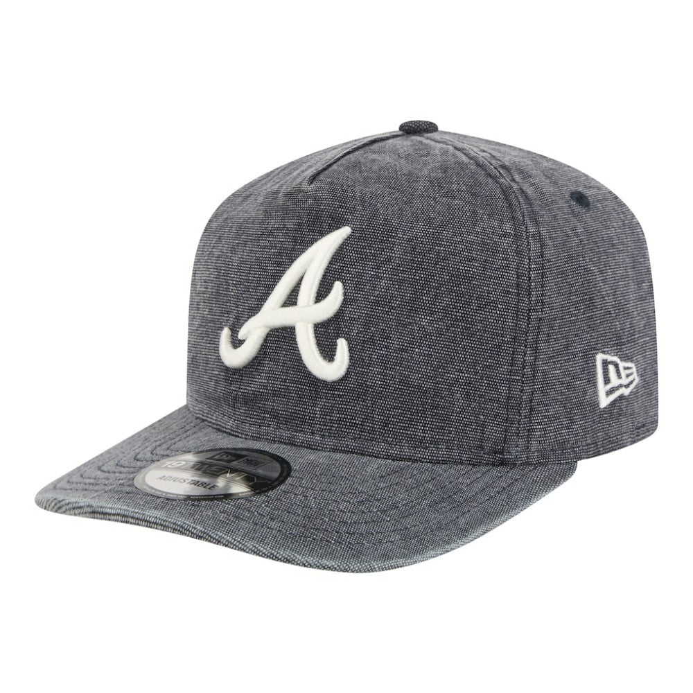 Atlanta Braves New Era  Denim Classic 19TWENTY Adjustable Hat - Navy Heather Hats