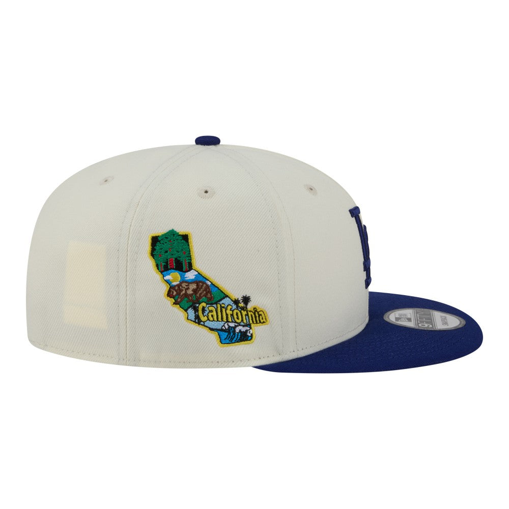 Los Angeles Dodgers New Era Localized 9FIFTY Snapback Hat - Cream/Royal Hats