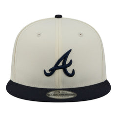 Atlanta Braves New Era Localized 9FIFTY Snapback Hat - Cream/Navy Hats
