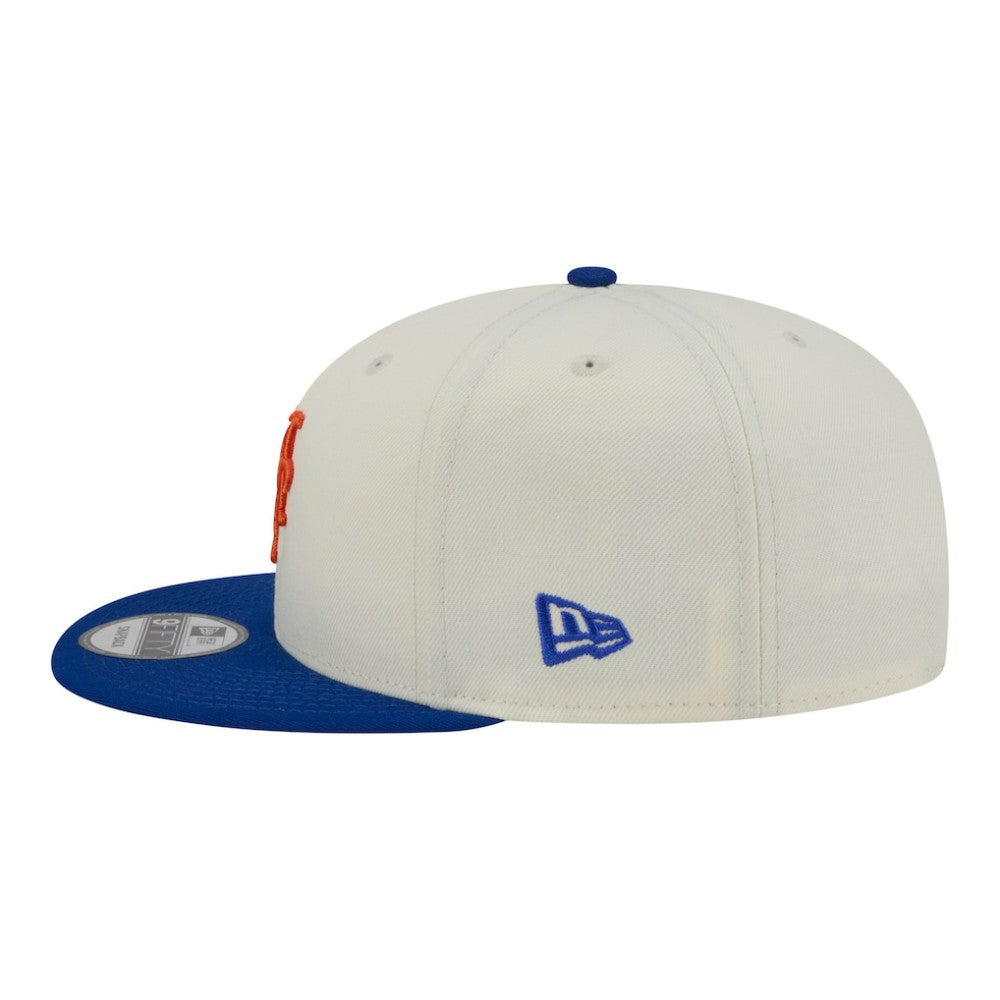 New York Mets New Era Localized 9FIFTY Snapback Hat - Cream/Royal Hats
