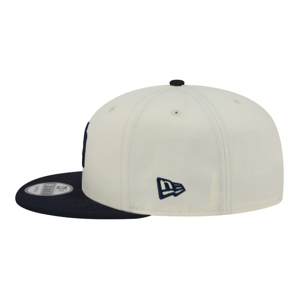 New York Yankees New Era Localized 9FIFTY Snapback Hat - Cream/Navy Hats