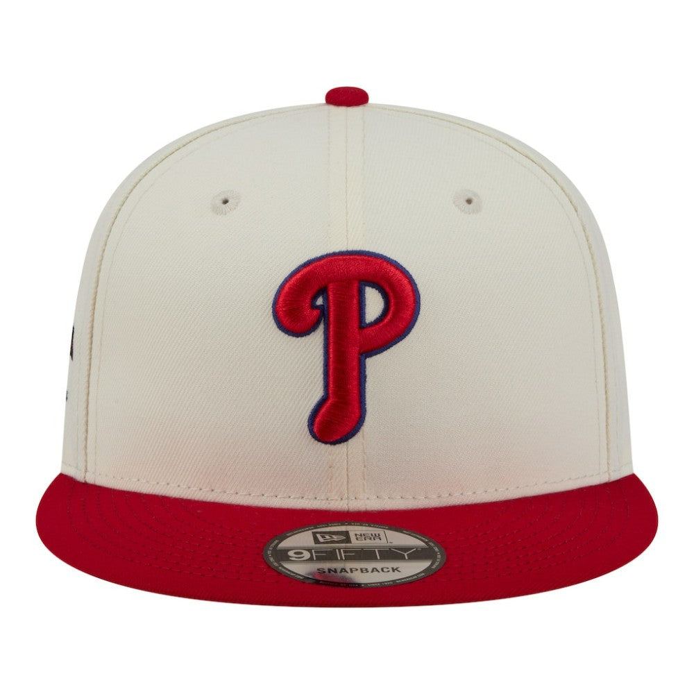 Philadelphia Phillies New Era Localized 9FIFTY Snapback Hat - Cream/Red Hats