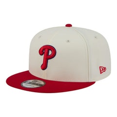 Philadelphia Phillies New Era Localized 9FIFTY Snapback Hat - Cream/Red Hats