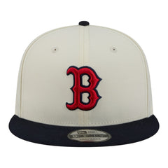 Boston Red Sox New Era Localized 9FIFTY Snapback Hat - Cream/Navy Hats