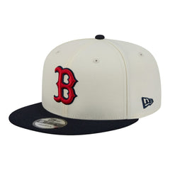 Boston Red Sox New Era Localized 9FIFTY Snapback Hat - Cream/Navy Hats