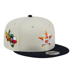 Houston Astros New Era Localized 9FIFTY Snapback Hat - Cream/Navy Hats