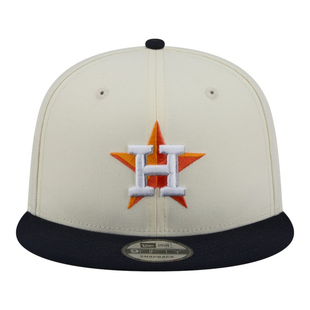 Houston Astros New Era Localized 9FIFTY Snapback Hat - Cream/Navy Hats