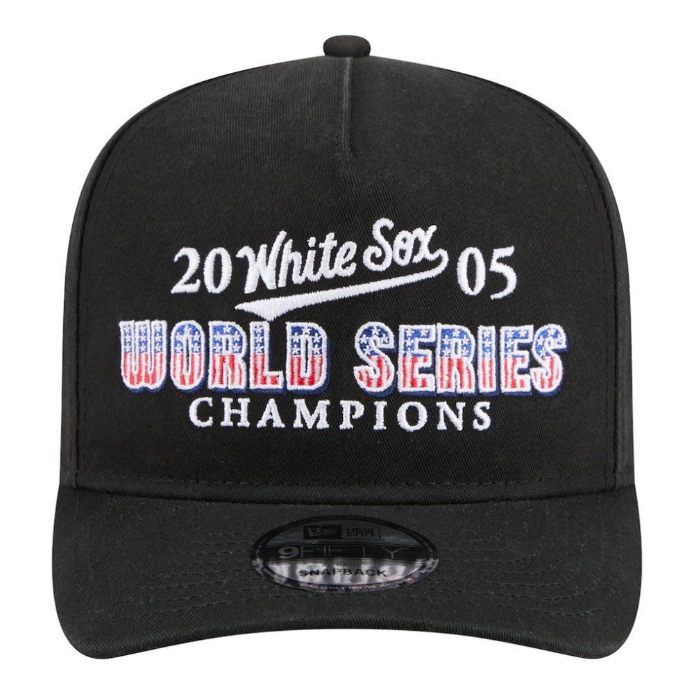Chicago White Sox New Era 2005 World Series Champions Historic 9FIFTY A-Frame Snapback Hat - Black Hats