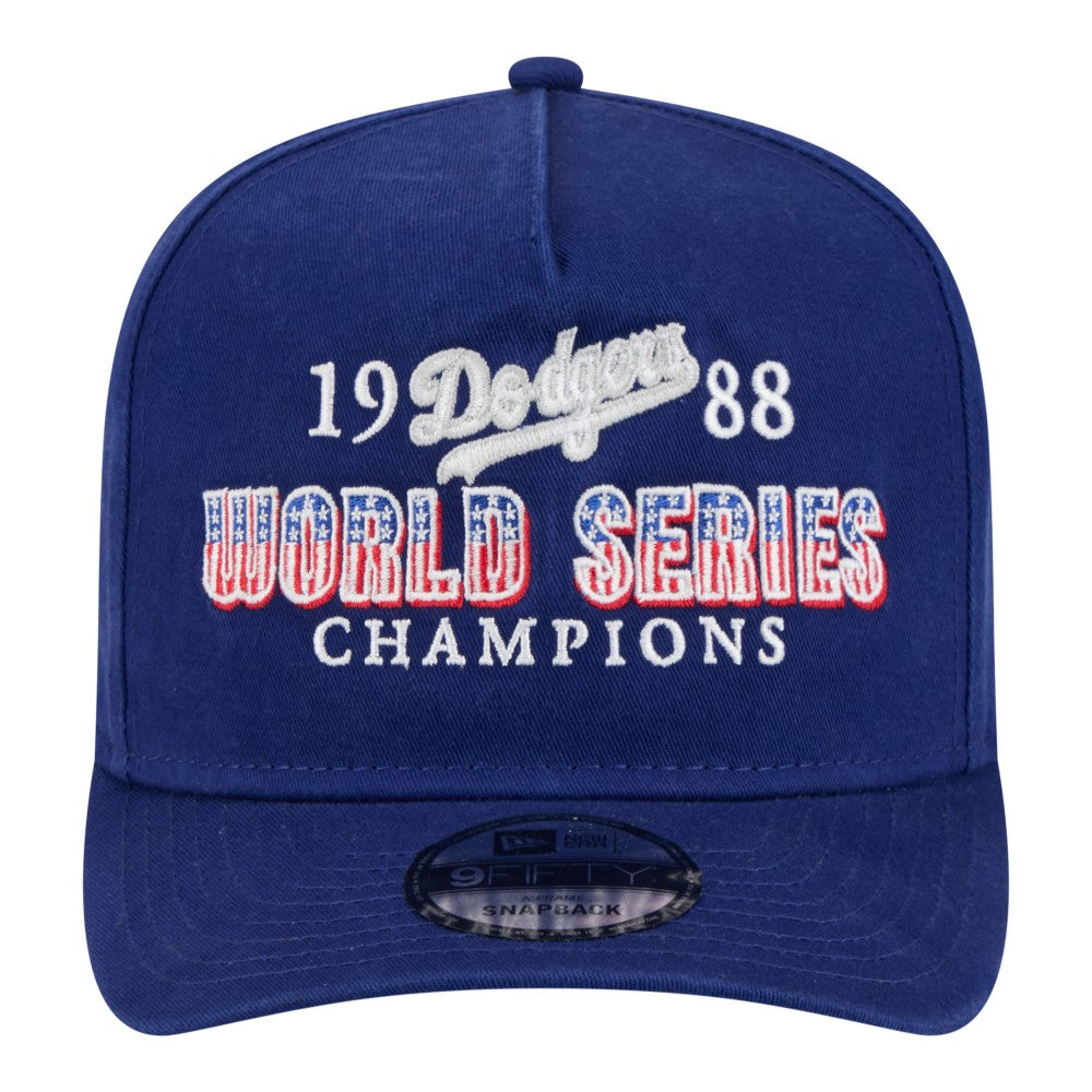 Los Angeles Dodgers New Era 1988 World Series Champions Throwback 9FIFTY A-Frame Snapback Hat - Royal Hats
