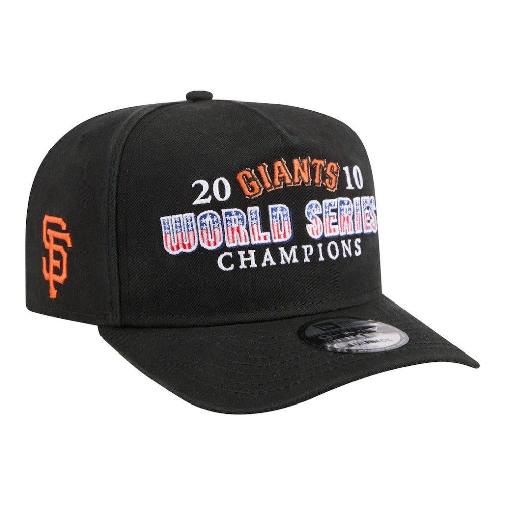 San Francisco Giants New Era 2010 World Series Champions Historic 9FIFTY A-Frame Snapback Hat - Black Hats