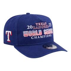 Texas Rangers New Era 2023 World Series Champions Historic 9FIFTY A-Frame Snapback Hat - Royal Hats