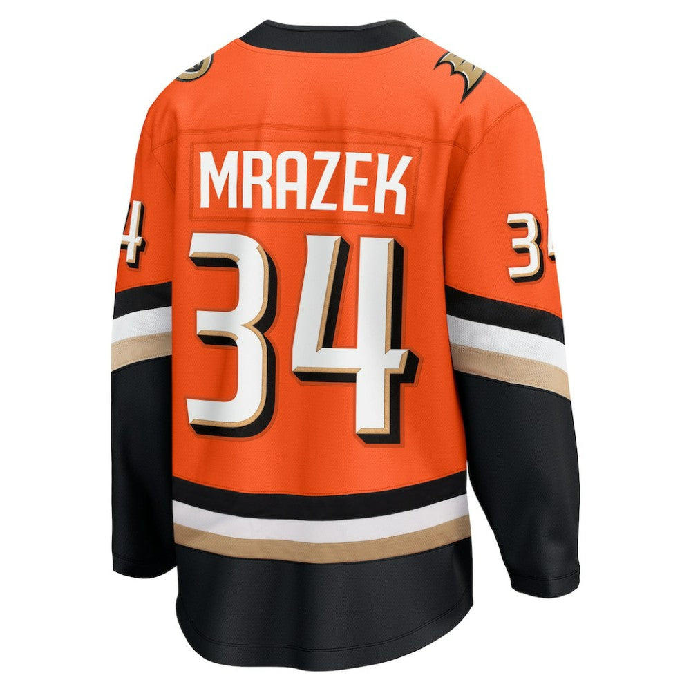 NHL Petr Mrazek Anaheim Ducks Fanatics Home Breakaway Jersey - Orange