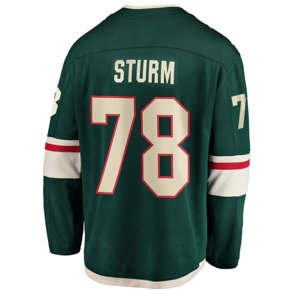 NHL Nico Sturm Minnesota Wild Fanatics Home Breakaway Jersey - Green