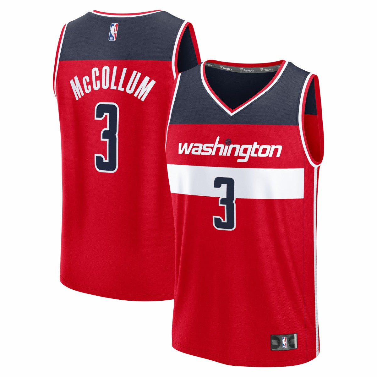 CJ McCollum Washington Wizards Fast Break Replica Player Jersey Icon Edition Red