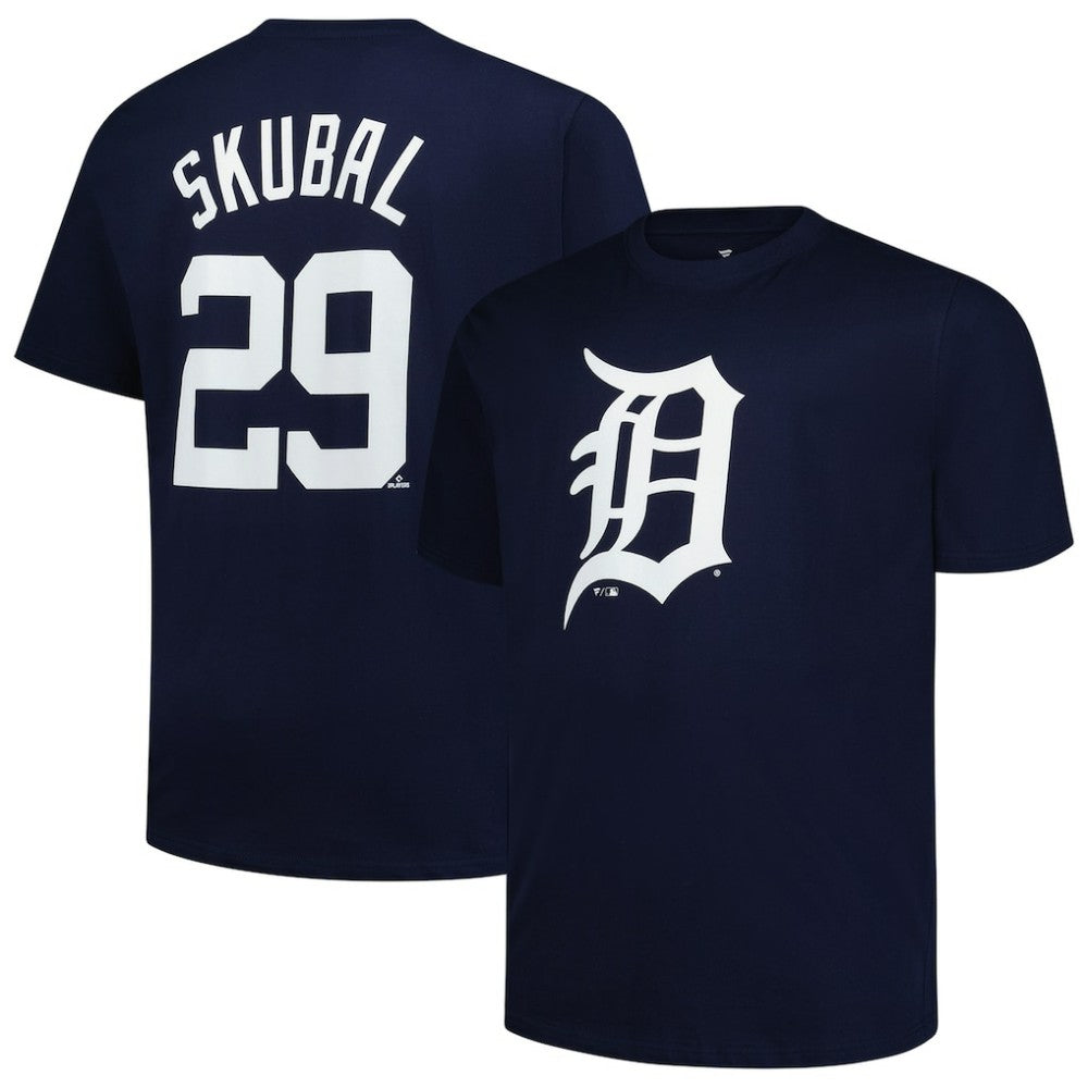 Tarik Skubal Detroit Tigers Fanatics Big & Tall Name & Number T-Shirt - Navy T-shirts