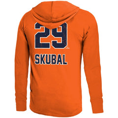 Tarik Skubal Detroit Tigers Majestic Threads Lightweight Name & Number Hoodie - Orange Hoodies