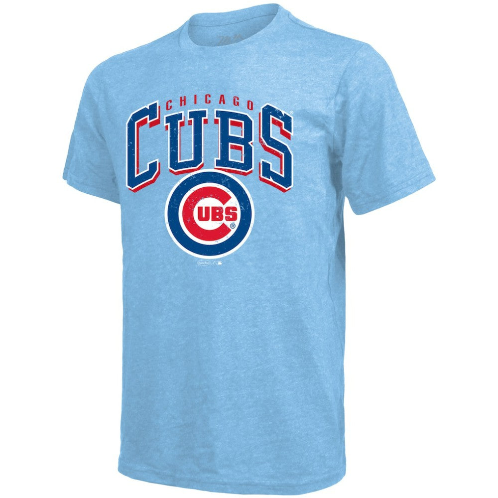 Pete Crow-Armstrong Chicago Cubs Majestic Threads Triblend Name & Number T-Shirt - Light Blue T-shirts