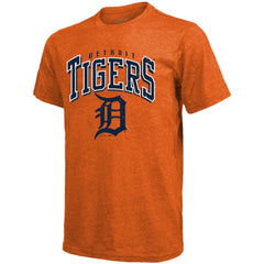 Tarik Skubal Detroit Tigers Majestic Threads Triblend Name & Number T-Shirt - Orange T-shirts