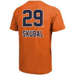 Tarik Skubal Detroit Tigers Majestic Threads Triblend Name & Number T-Shirt - Orange T-shirts
