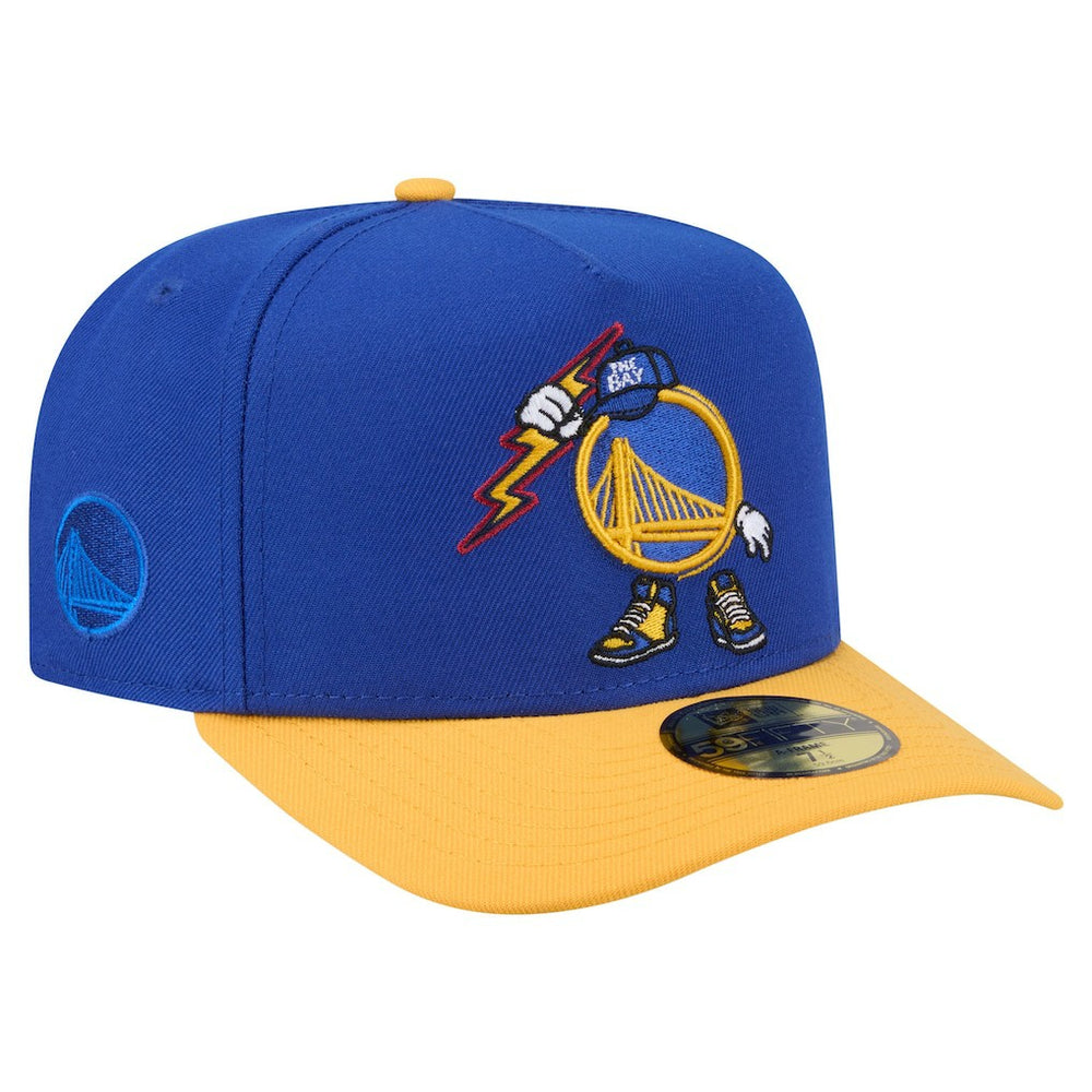 Golden State Warriors Injection Cartoon Logo A-Frame 59FIFTY Fitted Hat Royal