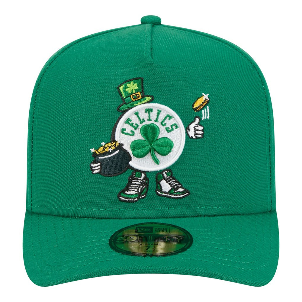Boston Celtics Injection Cartoon Logo A-Frame 59FIFTY Fitted Hat Kelly Green