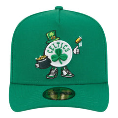Boston Celtics Injection Cartoon Logo A-Frame 59FIFTY Fitted Hat Kelly Green