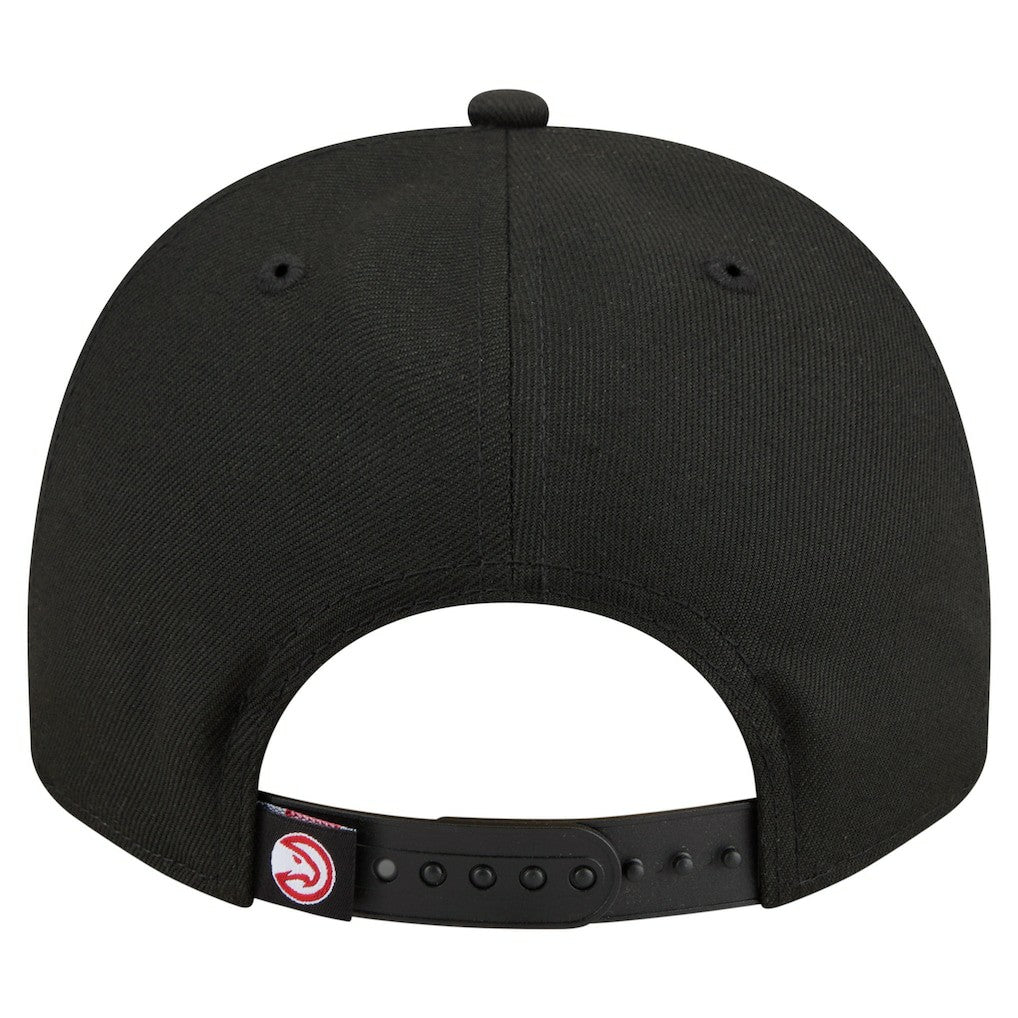 Atlanta Hawks Injection Cartoon Logo A-Frame 9FIFTY Adjustable Hat Black