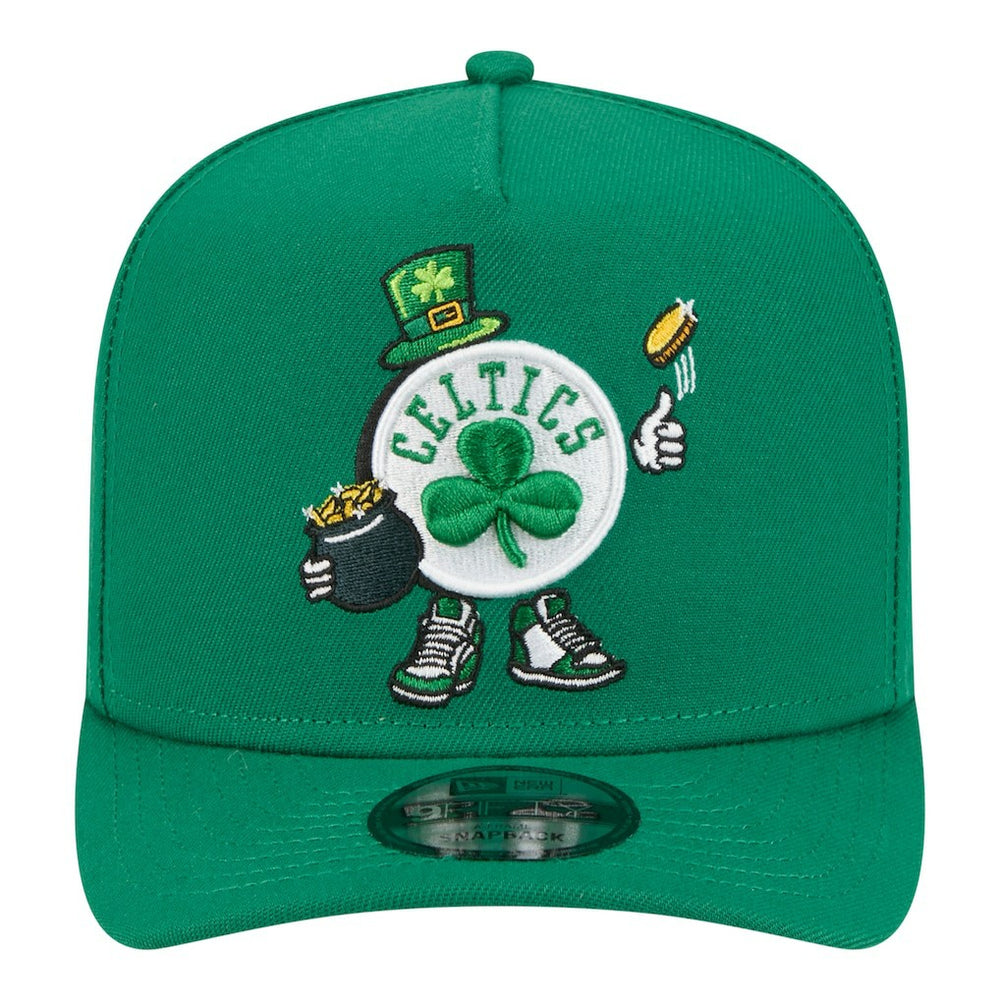 Boston Celtics Injection Cartoon Logo A-Frame 9FIFTY Adjustable Hat Kelly Green