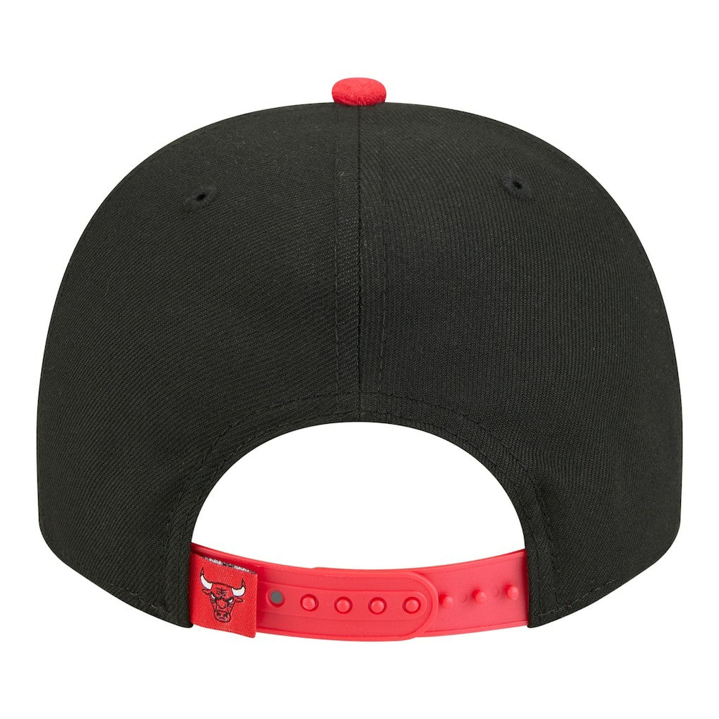 Chicago Bulls Injection Cartoon Logo A-Frame 9FIFTY Adjustable Hat Black