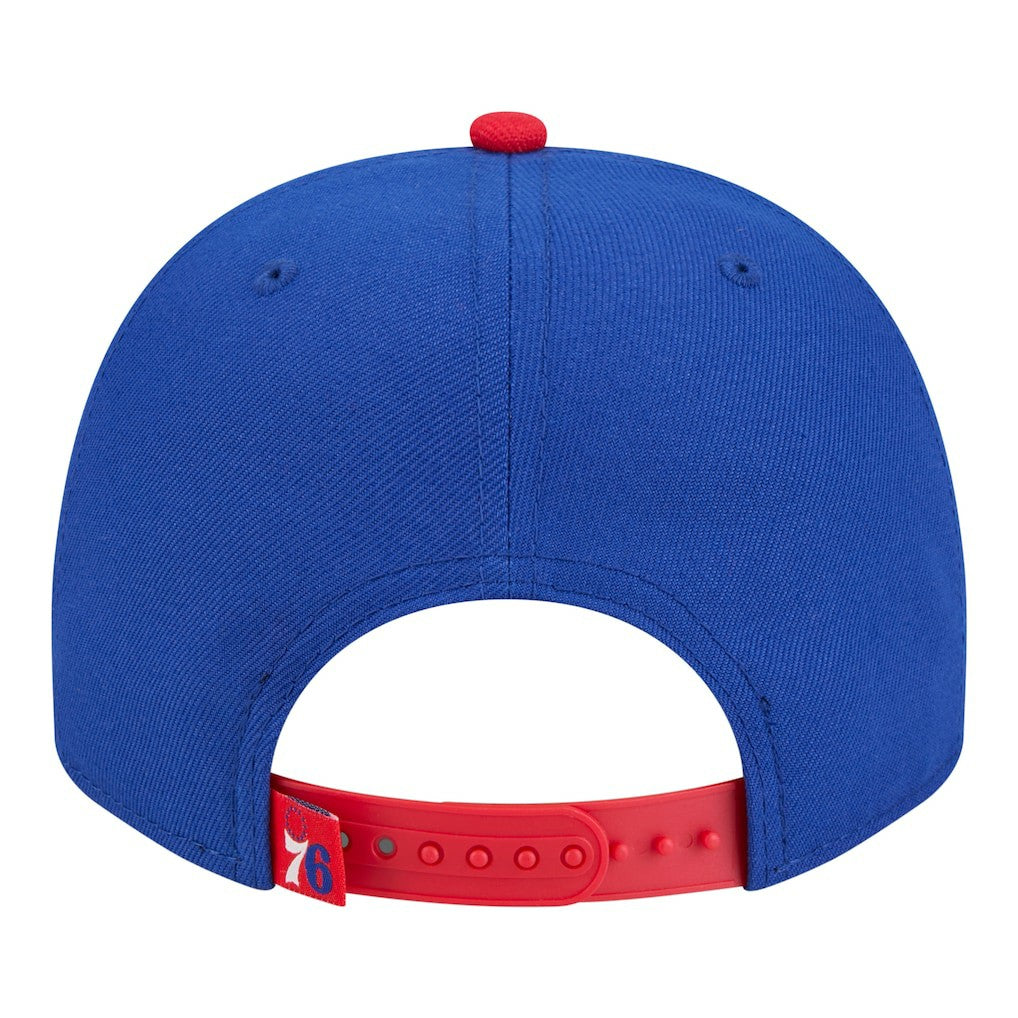 Philadelphia 76ers Injection Cartoon Logo A-Frame 9FIFTY Adjustable Hat Royal