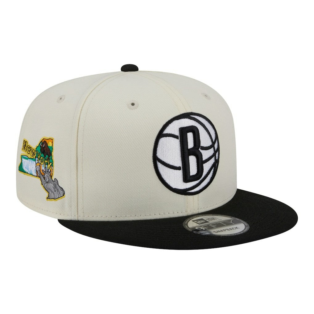 Brooklyn Nets Injection Localized 9FIFTY Snapback Hat White