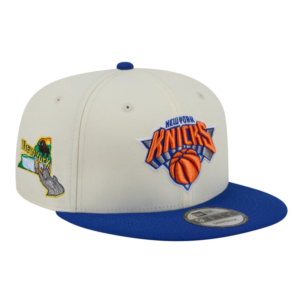 New York Knicks Injection Localized 9FIFTY Snapback Hat White