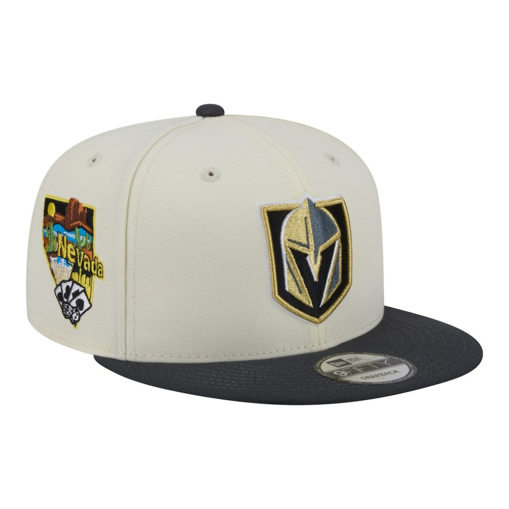 NHL Vegas Golden Knights New Era Injection Localized Two-Tone 9FIFTY Snapback Hat - White/Charcoal