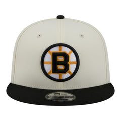 NHL Boston Bruins New Era Injection Localized Two-Tone 9FIFTY Snapback Hat - White/Black