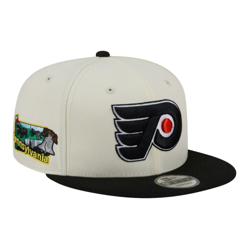 NHL Philadelphia Flyers New Era Injection Localized Two-Tone 9FIFTY Snapback Hat - White/Black