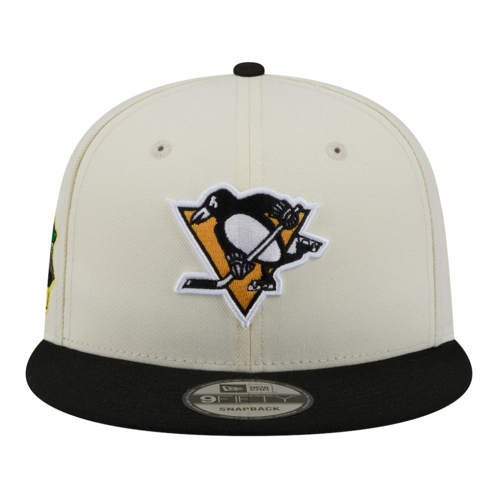 NHL Pittsburgh Penguins New Era Injection Localized Two-Tone 9FIFTY Snapback Hat - White/Black