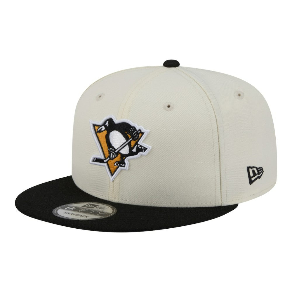 NHL Pittsburgh Penguins New Era Injection Localized Two-Tone 9FIFTY Snapback Hat - White/Black