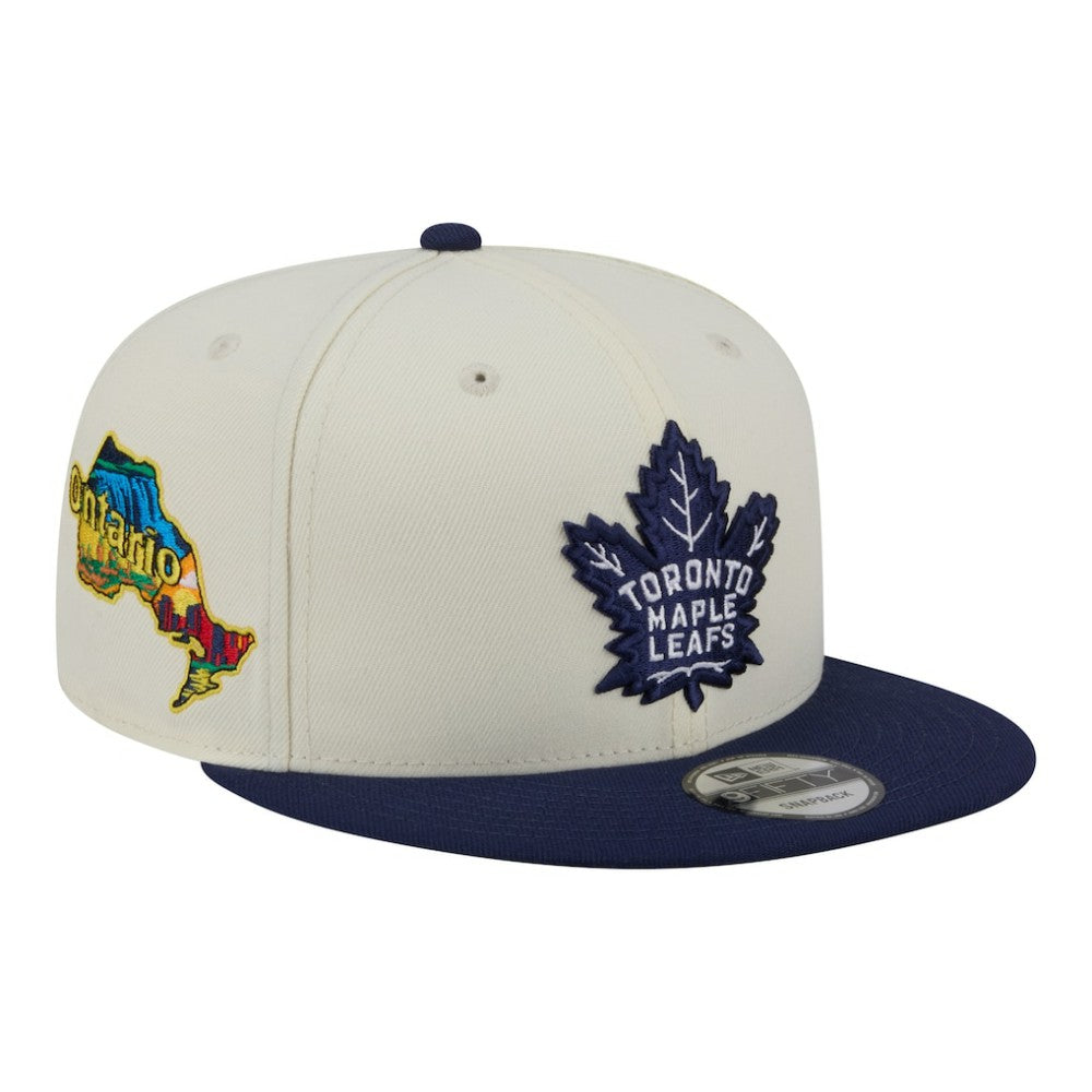 NHL Toronto Maple Leafs New Era Injection Localized Two-Tone 9FIFTY Snapback Hat - White/Navy