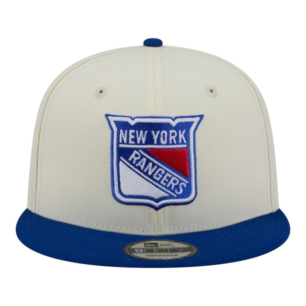 NHL New York Rangers New Era Injection Localized Two-Tone 9FIFTY Snapback Hat - White/Blue