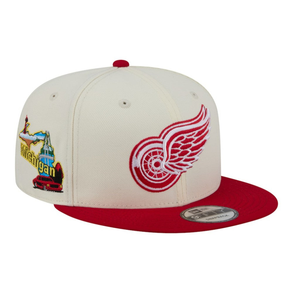 NHL Detroit Red Wings New Era Injection Localized Two-Tone 9FIFTY Snapback Hat - White/Red