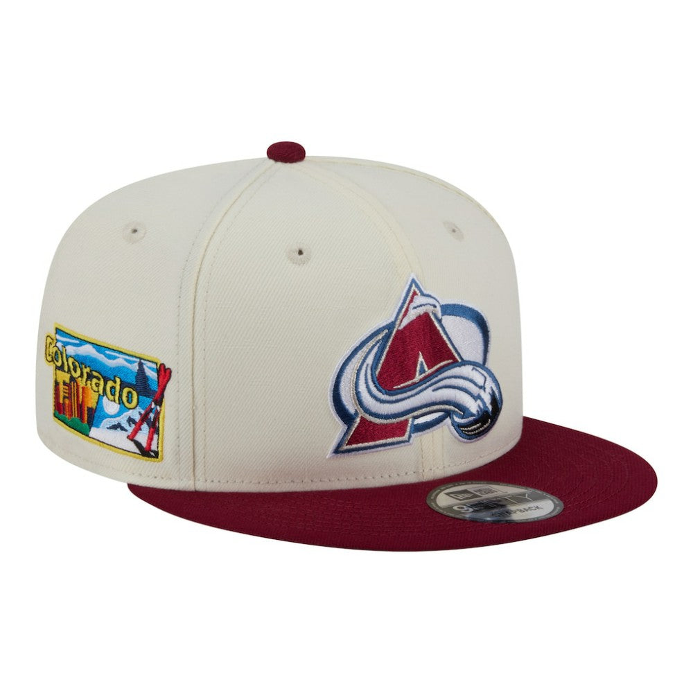 NHL Colorado Avalanche New Era Injection Localized Two-Tone 9FIFTY Snapback Hat - White/Burgundy
