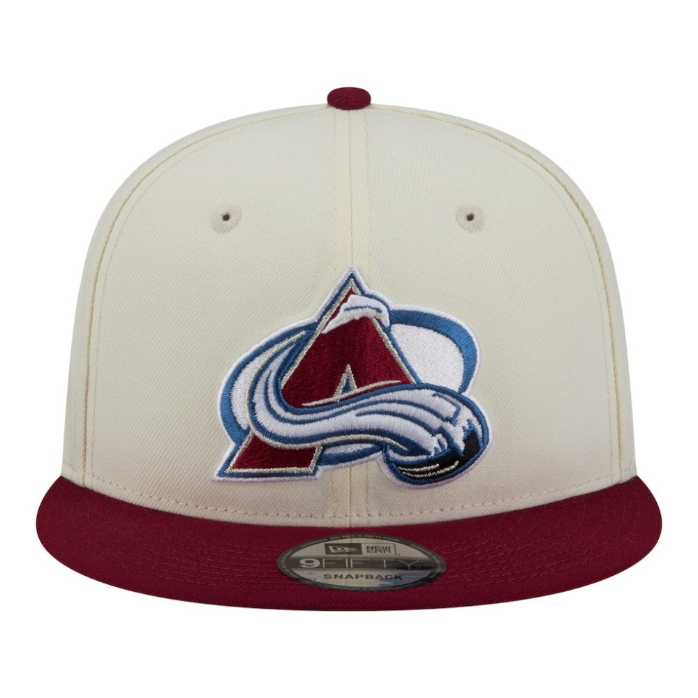 NHL Colorado Avalanche New Era Injection Localized Two-Tone 9FIFTY Snapback Hat - White/Burgundy
