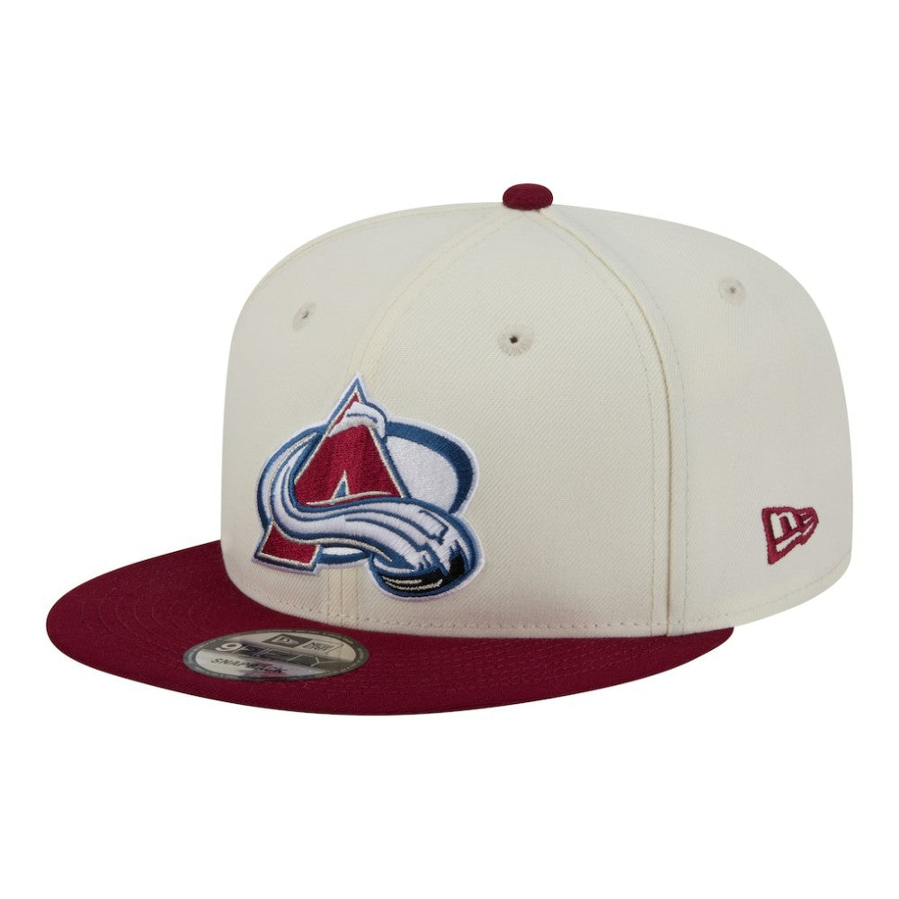 NHL Colorado Avalanche New Era Injection Localized Two-Tone 9FIFTY Snapback Hat - White/Burgundy