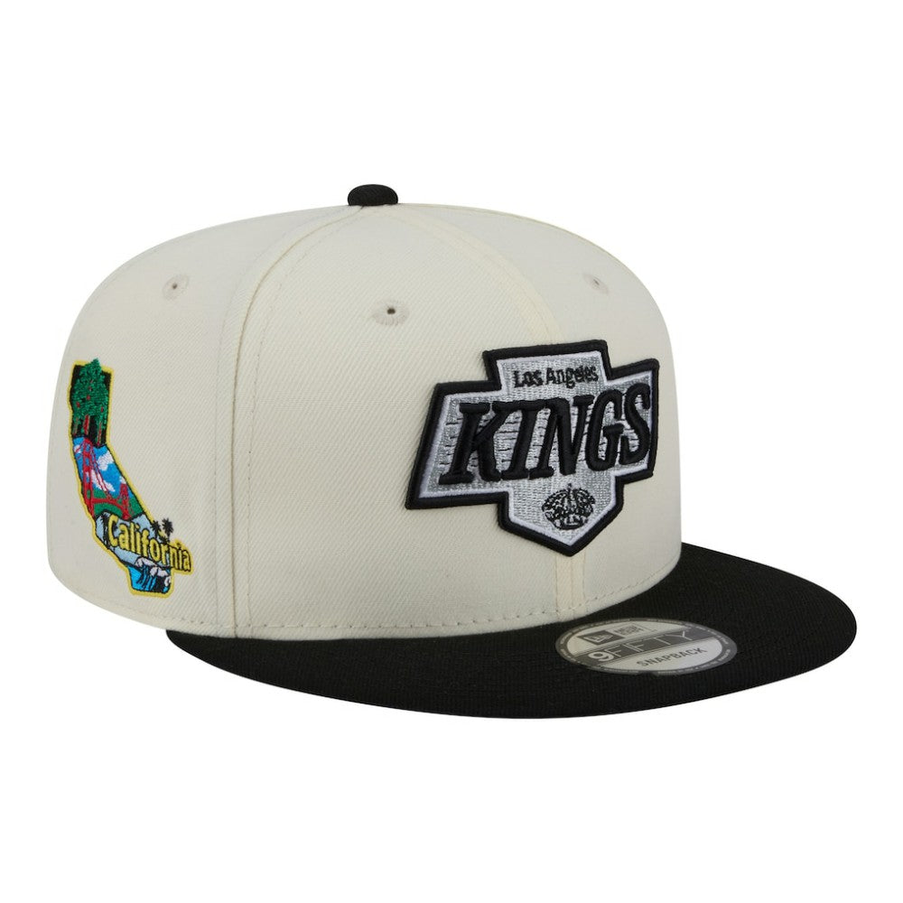 NHL Los Angeles Kings New Era Injection Localized Two-Tone 9FIFTY Snapback Hat - White/Black