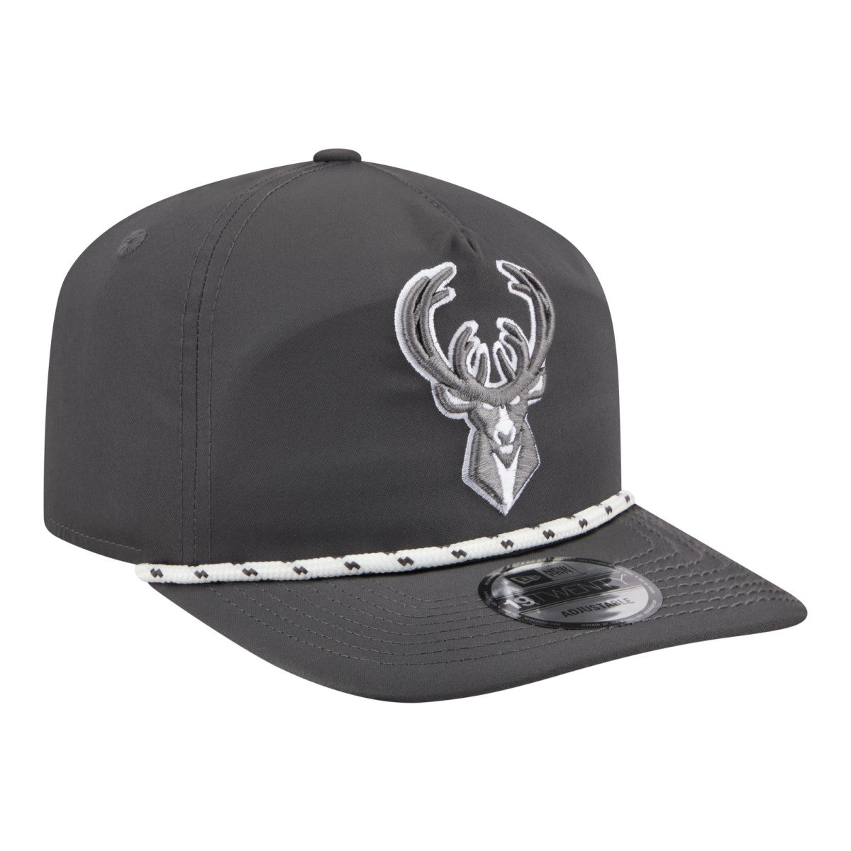 Milwaukee Bucks Tonal Rope 19TWENTY Adjustable Hat Graphite